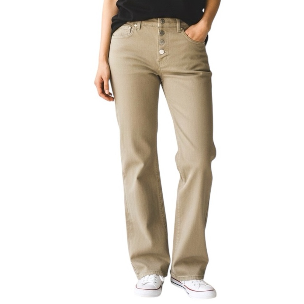 Hudson Faye High Rise Flare Jeans Coated Chinchilla Brown Size 29 NWT